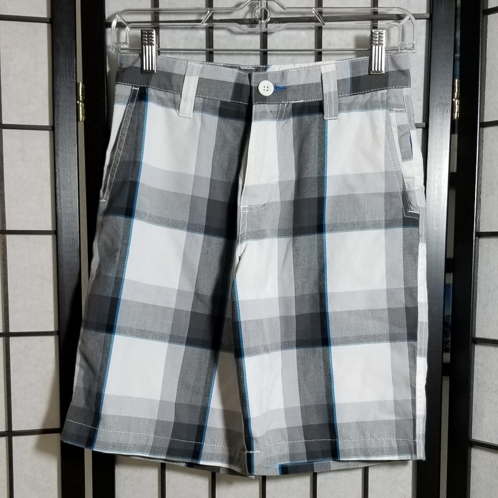 Boys Burnside Plaid Shorts Size 14